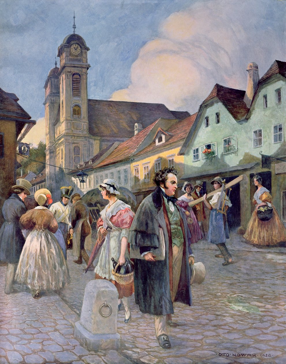Franz Peter Schubert (1797-1828) w Liechtenthal, 1928 autorstwa Otto Robert Nowak