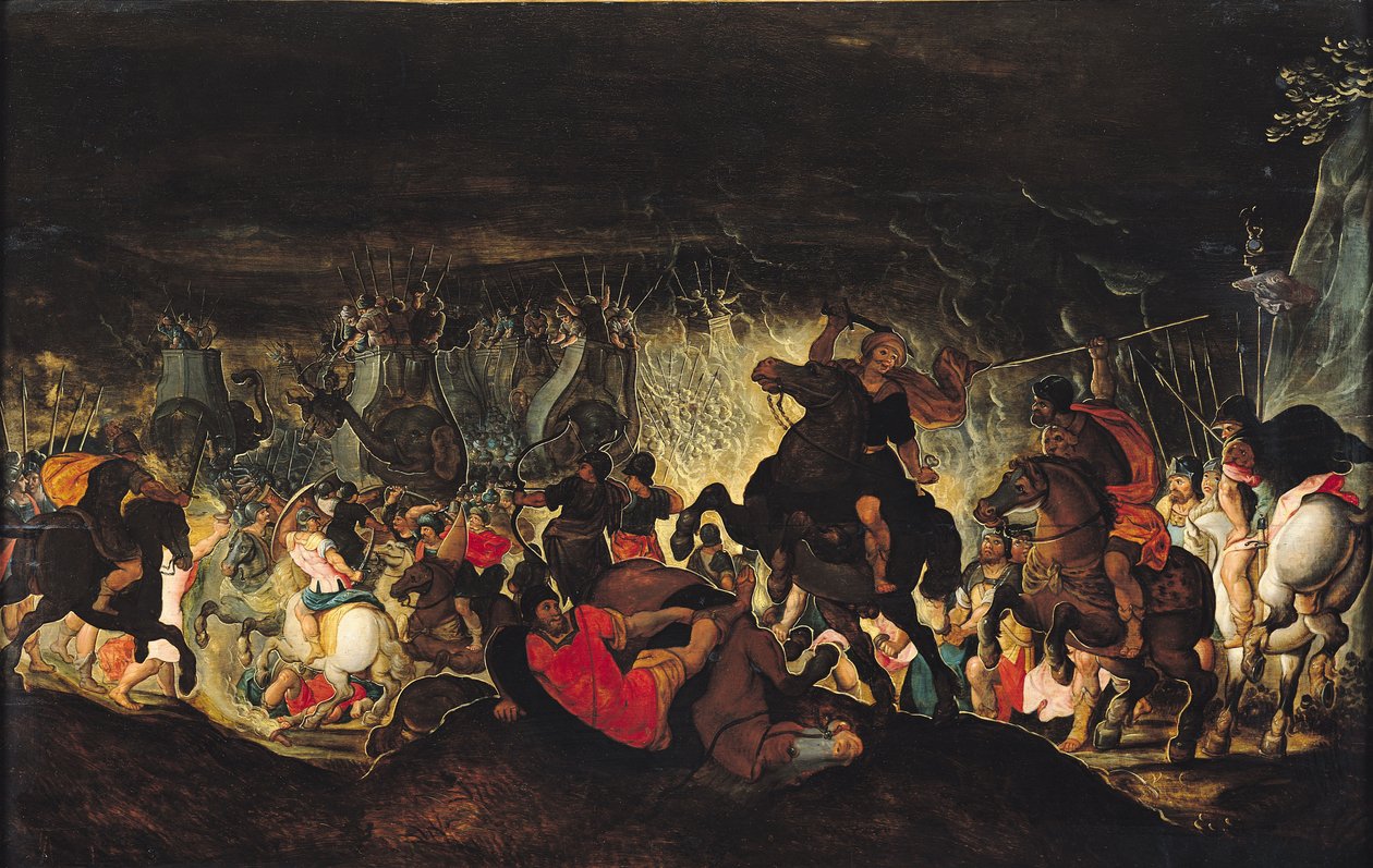Bitwa pod Zamą, 202 r. p.n.e., ok. 1585-90 r. autorstwa Otto van Veen