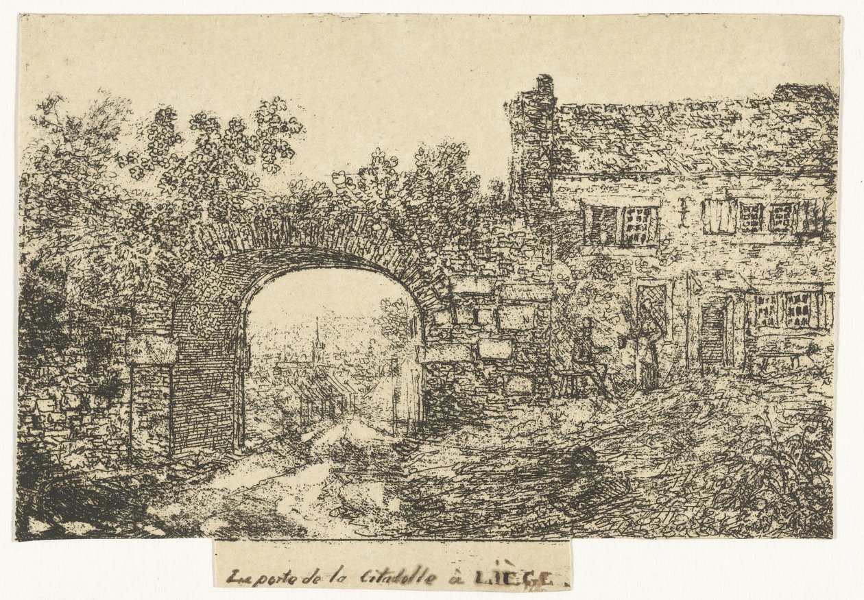 Cytadela w Luik Brama Cytadeli w Liège (tytuł na obiekcie) autorstwa Otto Baron Howen