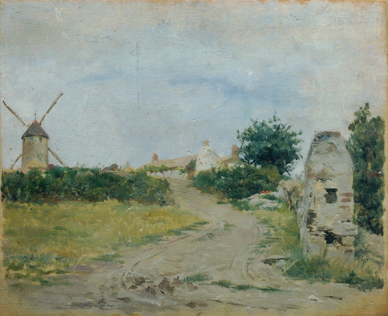 Krajobraz z wiatrakiem autorstwa Otto Friedrich