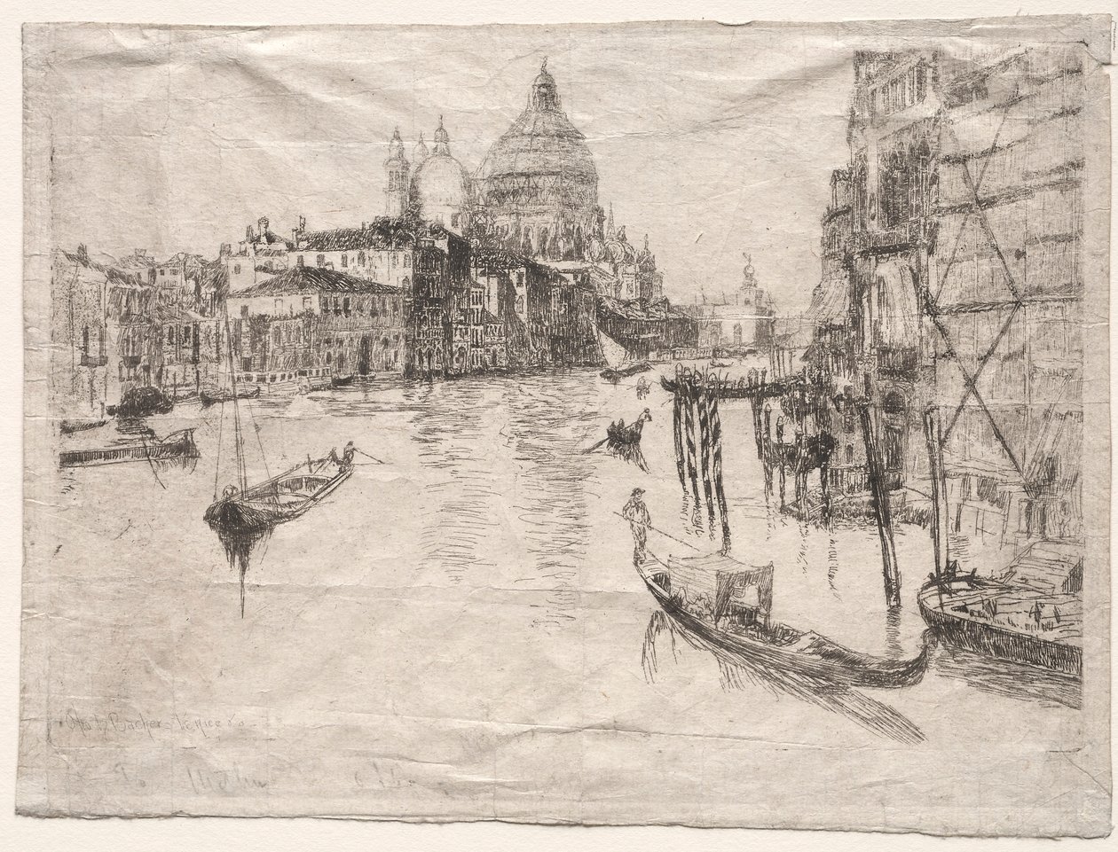 Wejście na Canal Grande w Wenecji autorstwa Otto H. Bacher