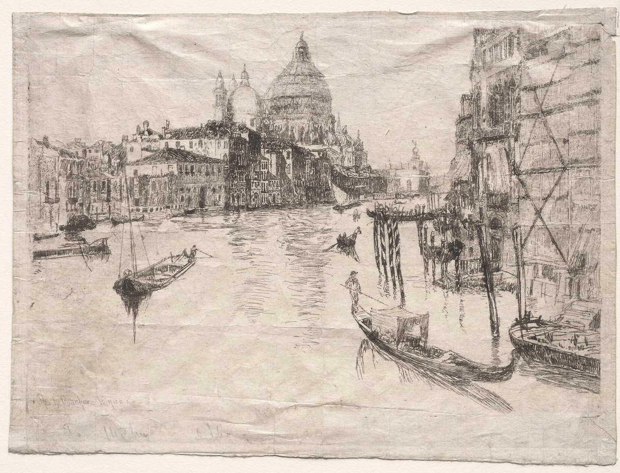 Wejście na Canal Grande, Wenecja, 1880. autorstwa Otto H. Bacher