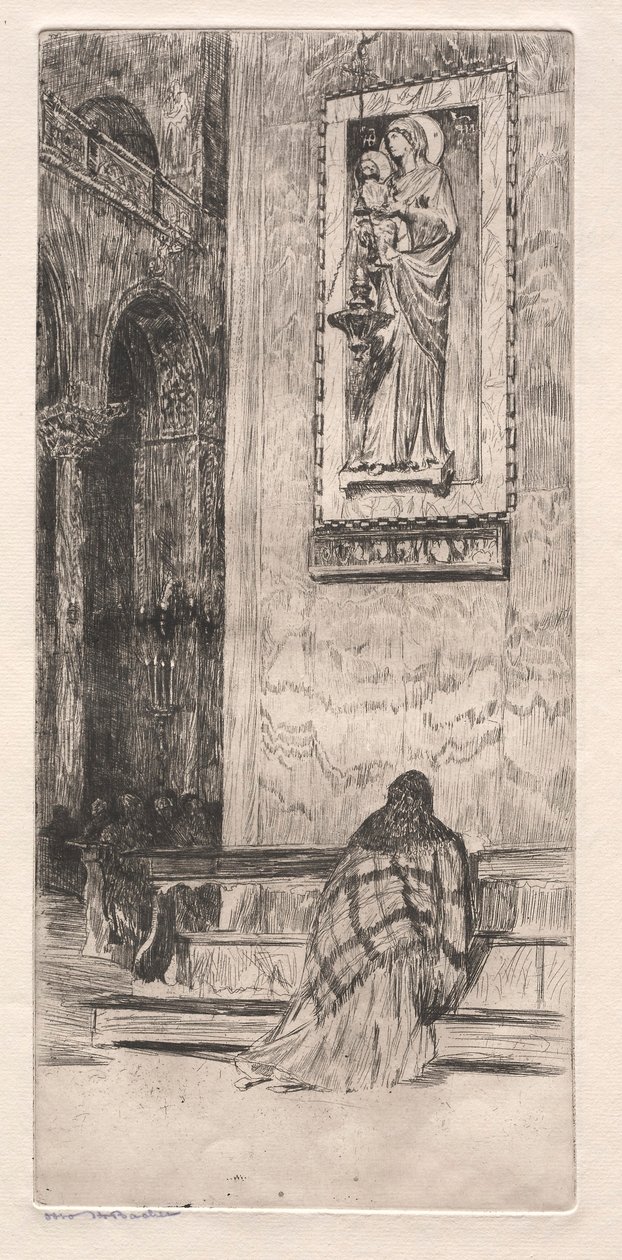 Akwaforty Wenecji: St Marks, 19 wieku. autorstwa Otto H. Bacher