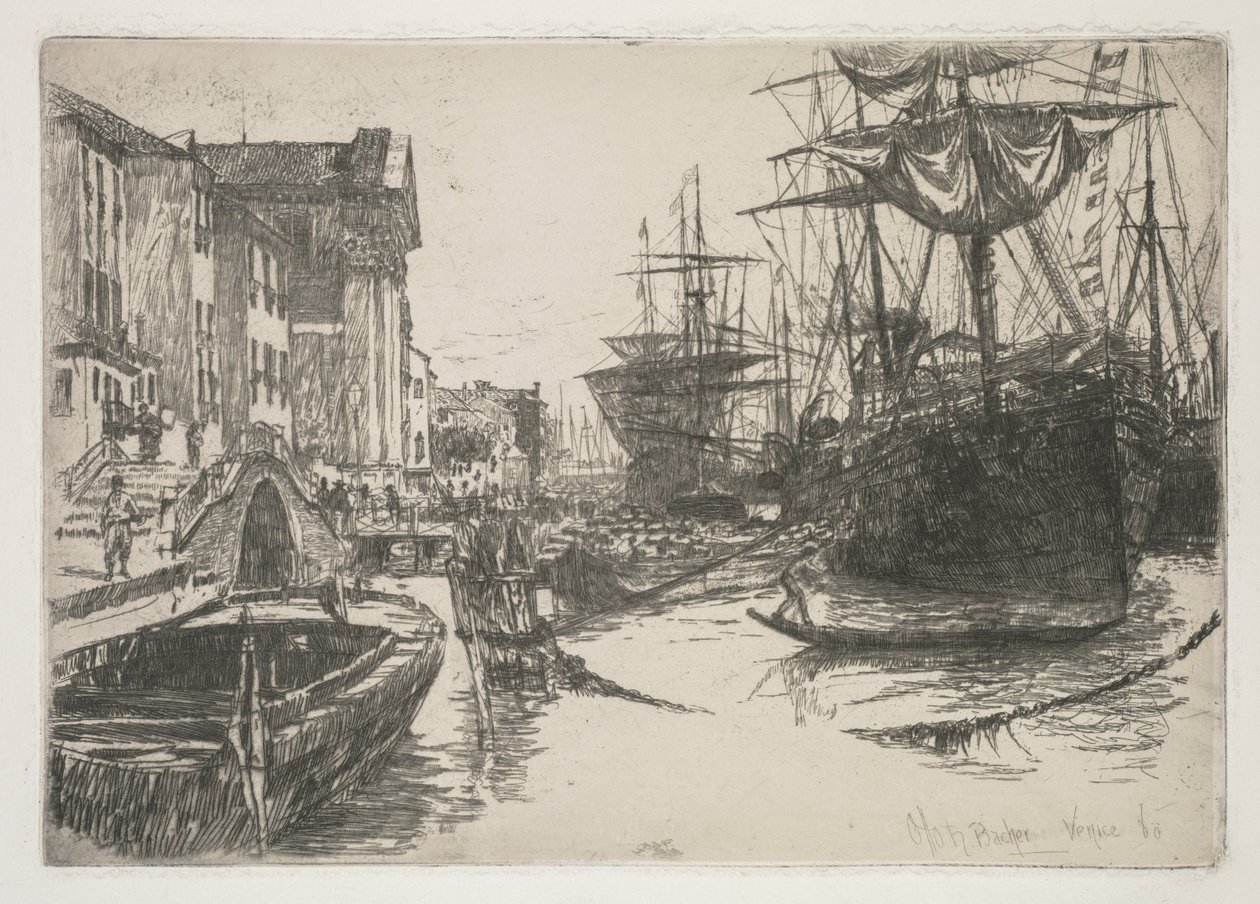Fundamenty Zattere, 1880. autorstwa Otto H. Bacher