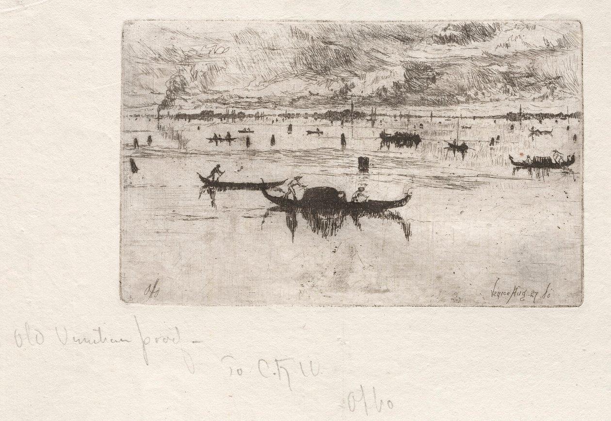 Patrząc w stronę Salute, Wenecja, 1880. autorstwa Otto H. Bacher