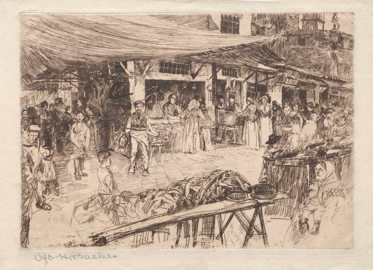 Stary Rynek, Florencja, XIX-XX w. autorstwa Otto H. Bacher