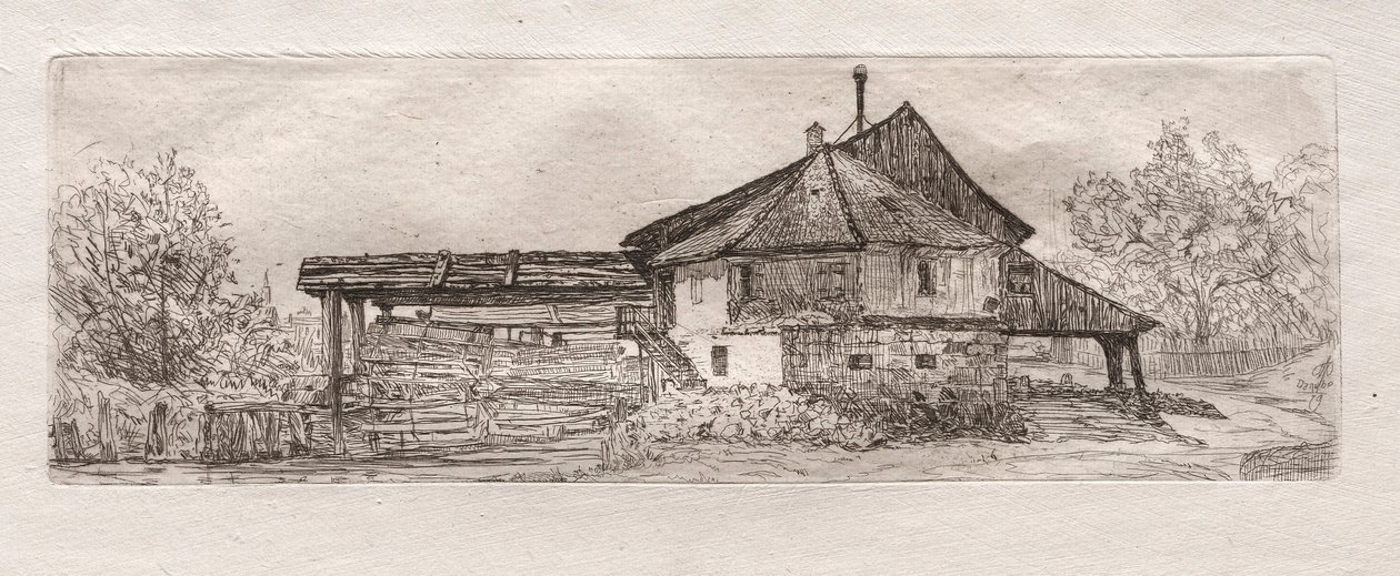 Stary Młyn nad Dunajem, 1879. autorstwa Otto H. Bacher