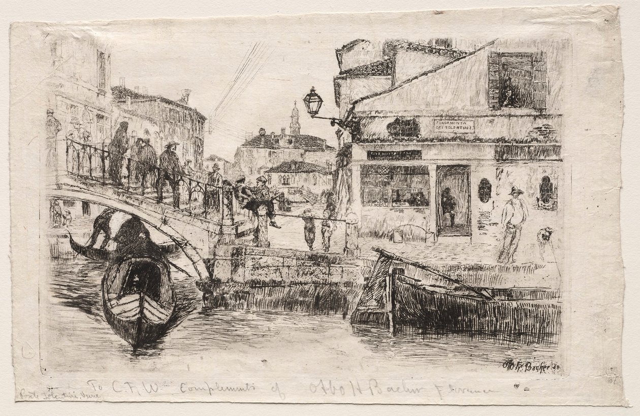 Ponte Tolentine, 1880. autorstwa Otto H. Bacher