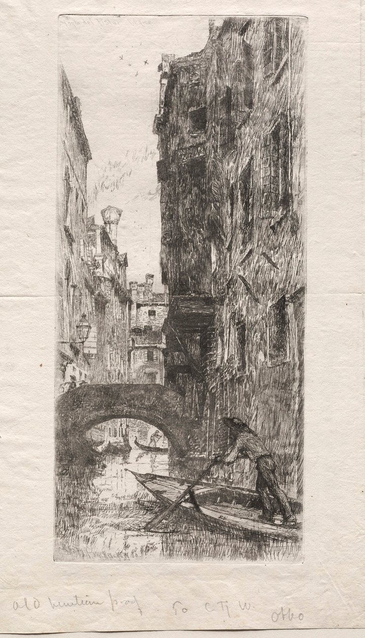 Ponte del Pistor, Wenecja, 1880. autorstwa Otto H. Bacher