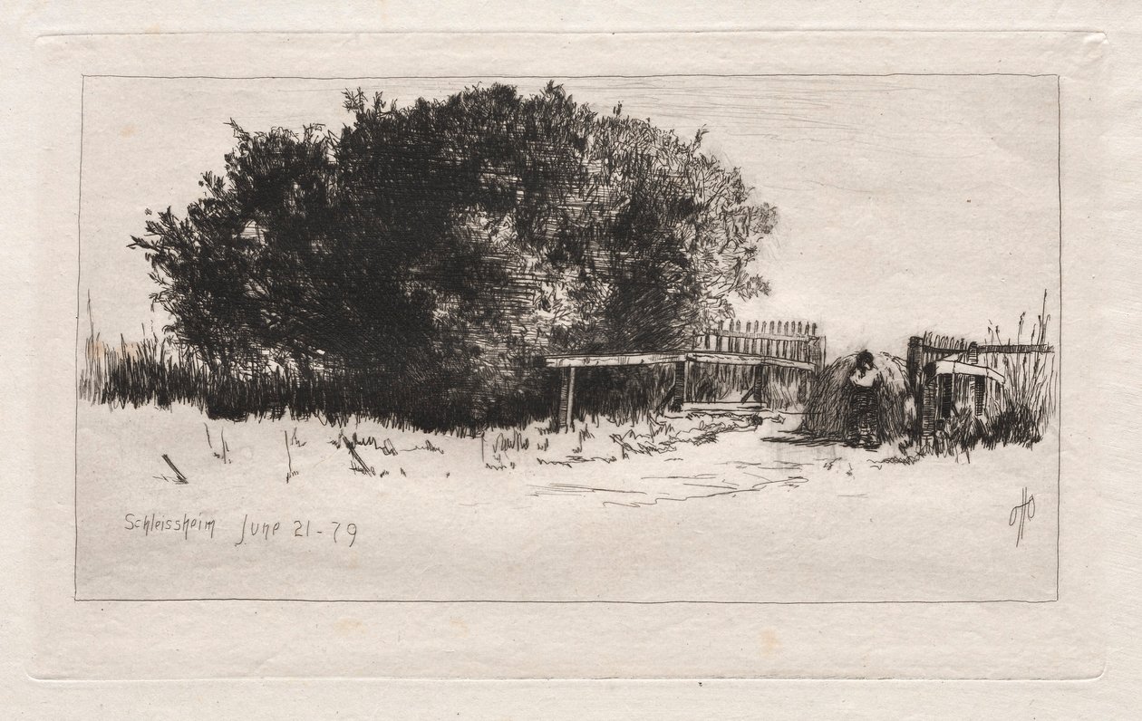 Brama, Schleissheim, 1879. autorstwa Otto H. Bacher