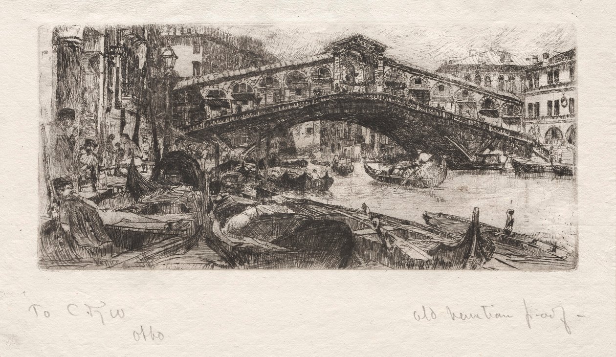 Rialto, Wenecja, 1880. autorstwa Otto H. Bacher