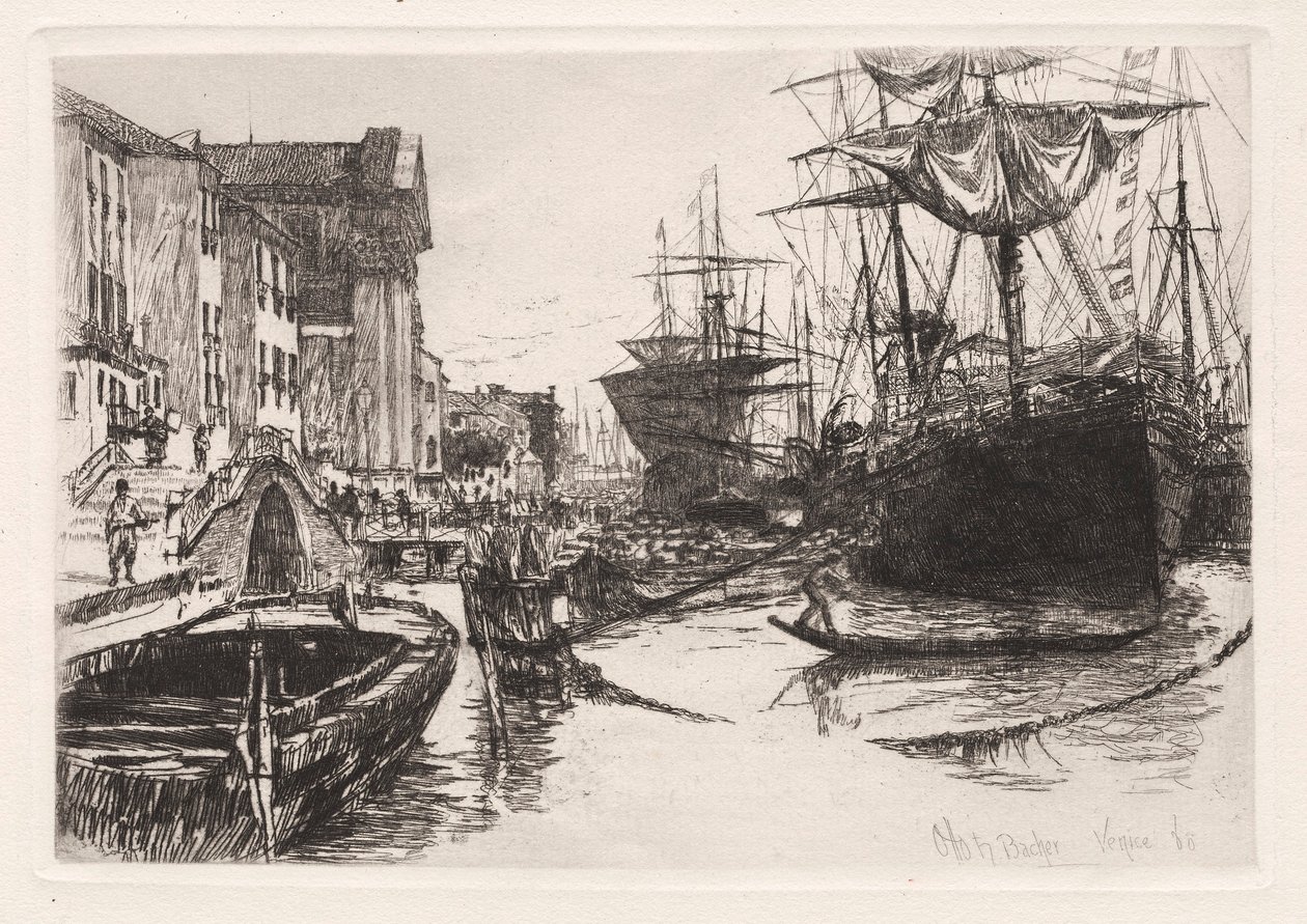 Wenecja, 1880 r. autorstwa Otto H. Bacher