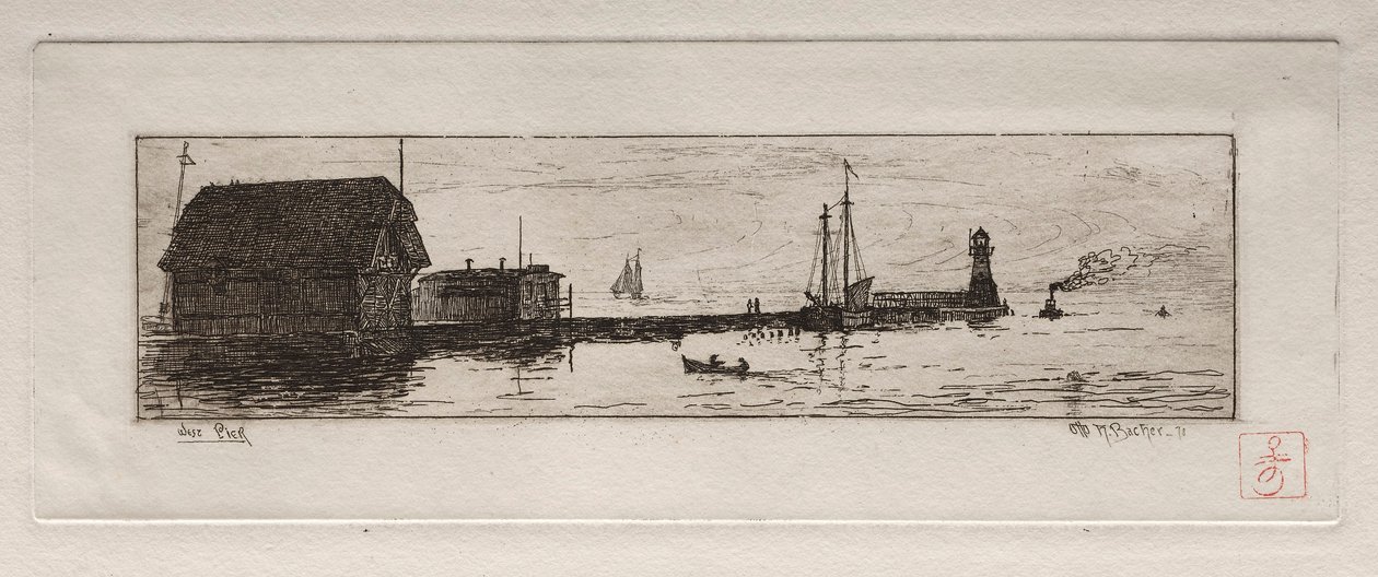 Zachodnie molo, Cleveland, 1878. autorstwa Otto H. Bacher
