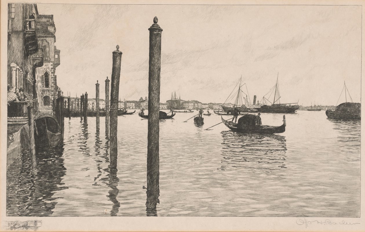 Kanał Grande, Wenecja autorstwa Otto Henry Bacher
