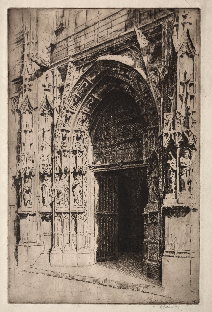 Portrail Central, Eglise St. Merri, Paryż autorstwa Otto J. Schneider