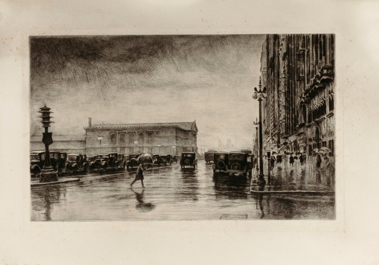 Deszczowy dzień, Michigan Avenue autorstwa Otto J. Schneider