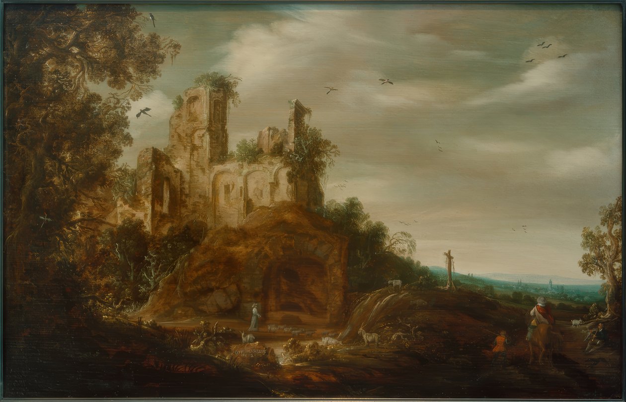 Krajobraz autorstwa Otto Marseus  van Schrieck