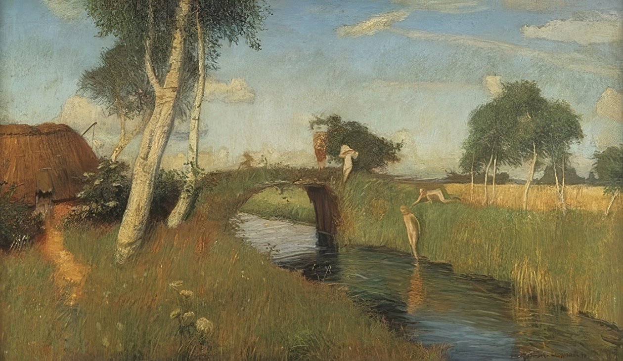 Lato nad kanałem Moor. 1896 autorstwa Otto Modersohn