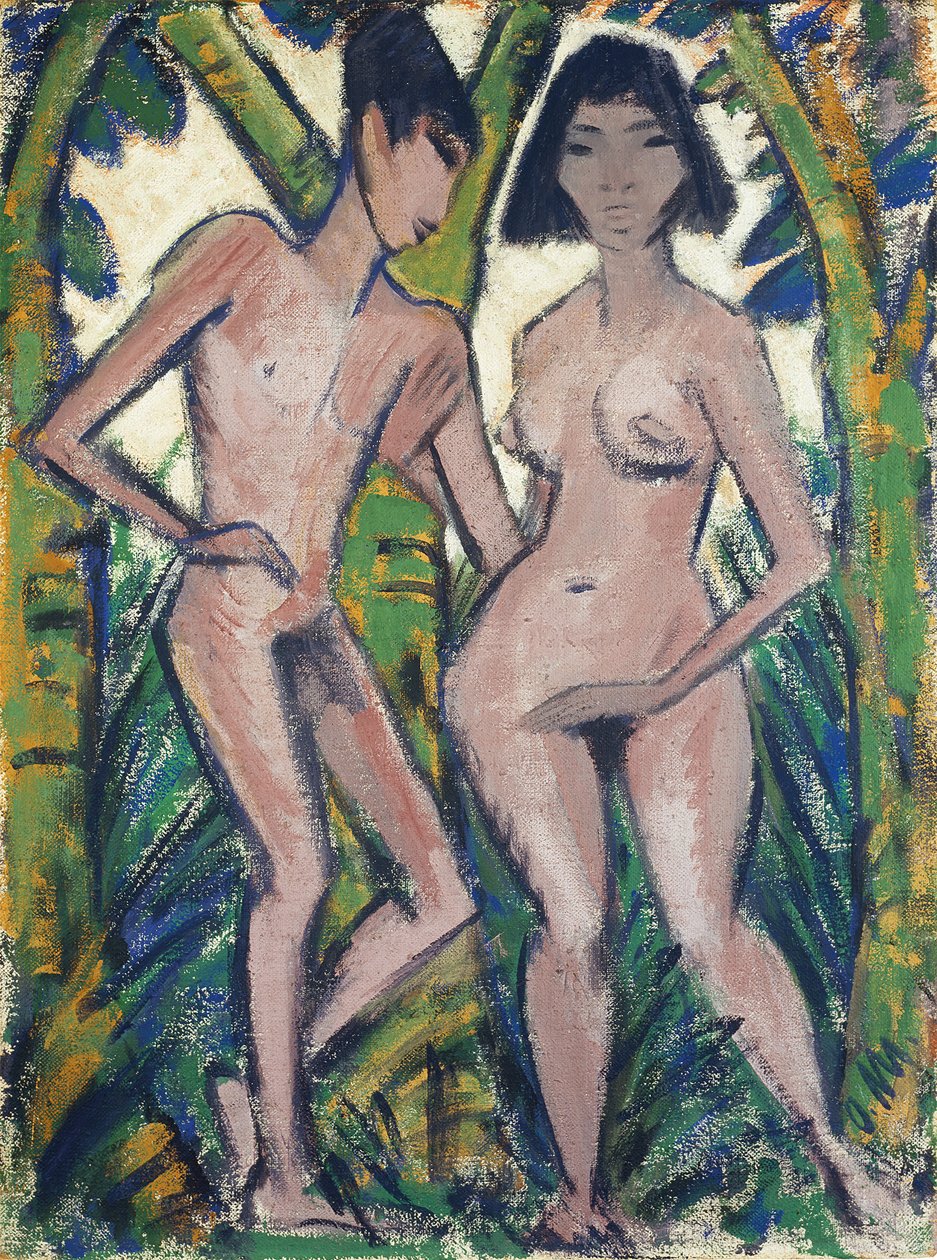 Adam i Ewa, ok. 1913-22 (wapno na hessianie) autorstwa Otto Muller or Mueller