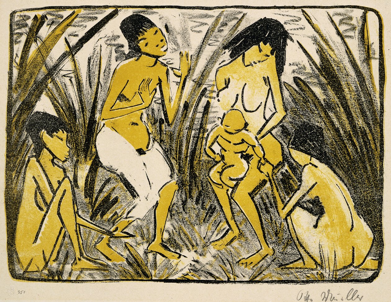 Odkrycie Mojżesza, 1920 autorstwa Otto Mueller