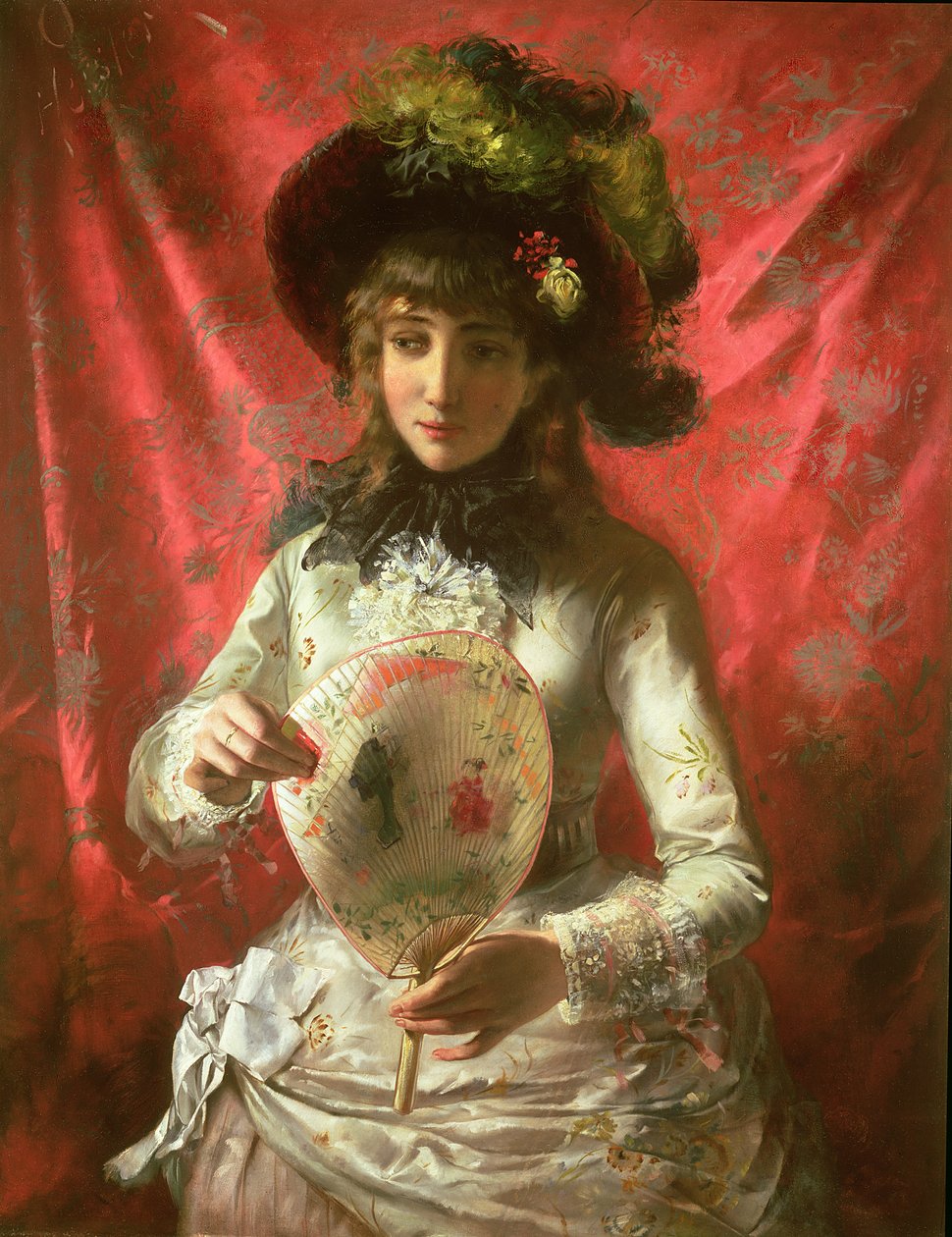 Dziewczyna z wachlarzem autorstwa Otto Rudolf Hessler