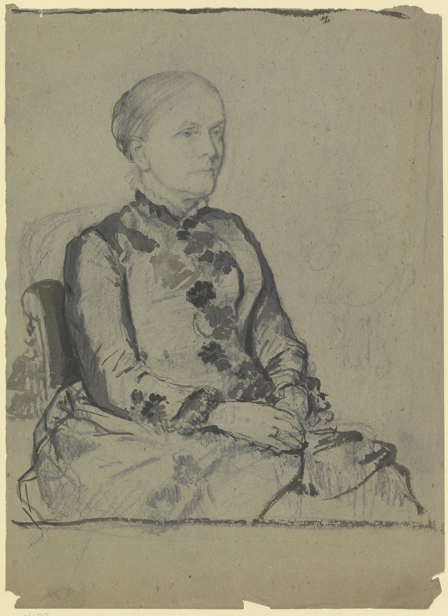 Portret Amalie Scholderer, szwagierki artysty autorstwa Otto Scholderer