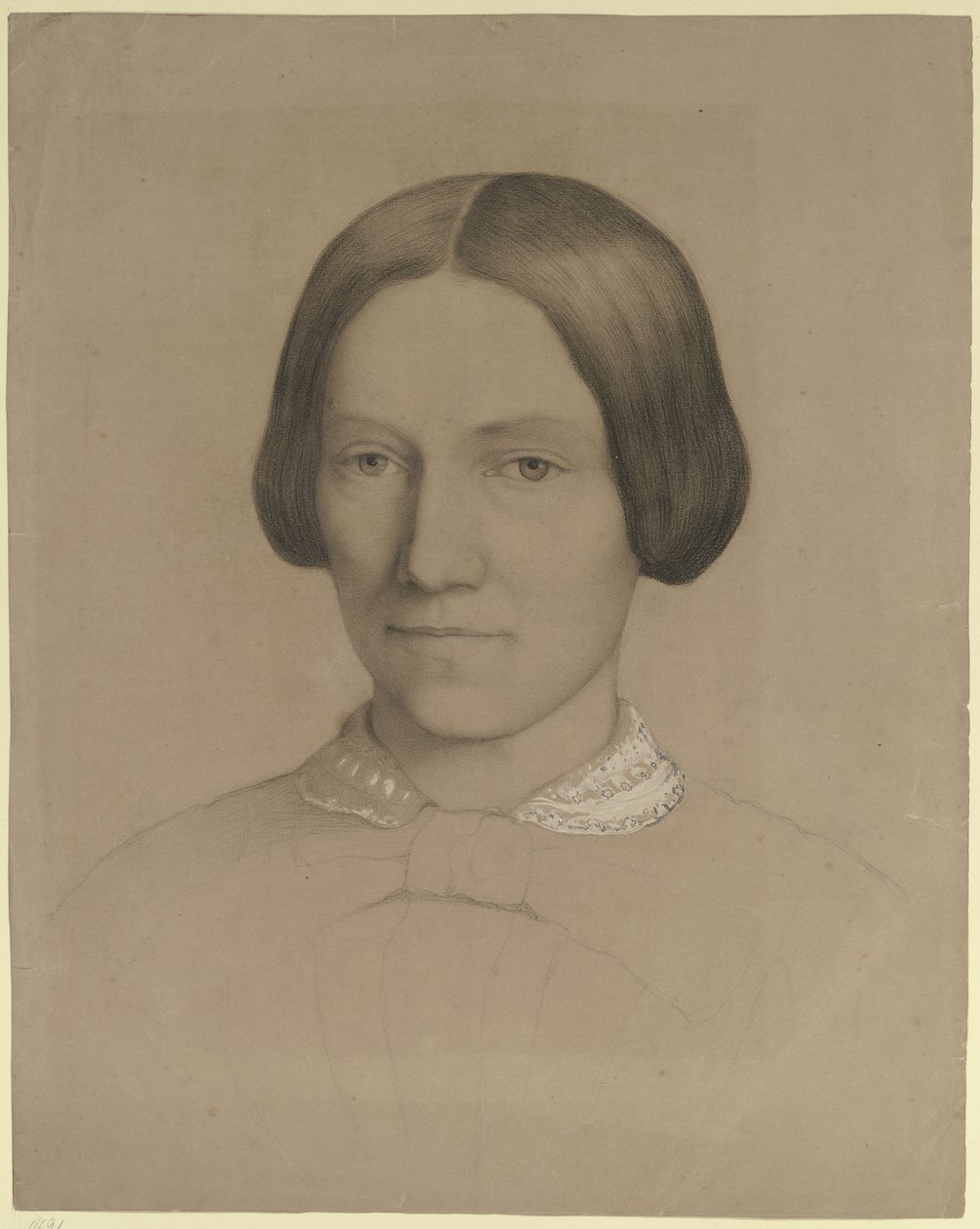 Portret Emilie Scholderer, matki artysty, en face autorstwa Otto Scholderer