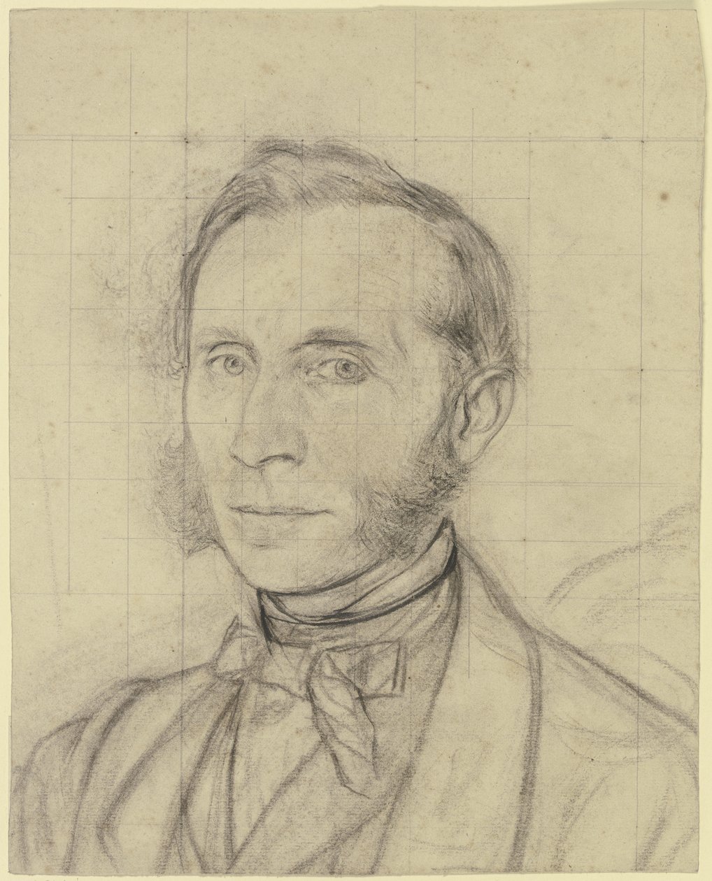 Portret mężczyzny z bokobrodami autorstwa Otto Scholderer