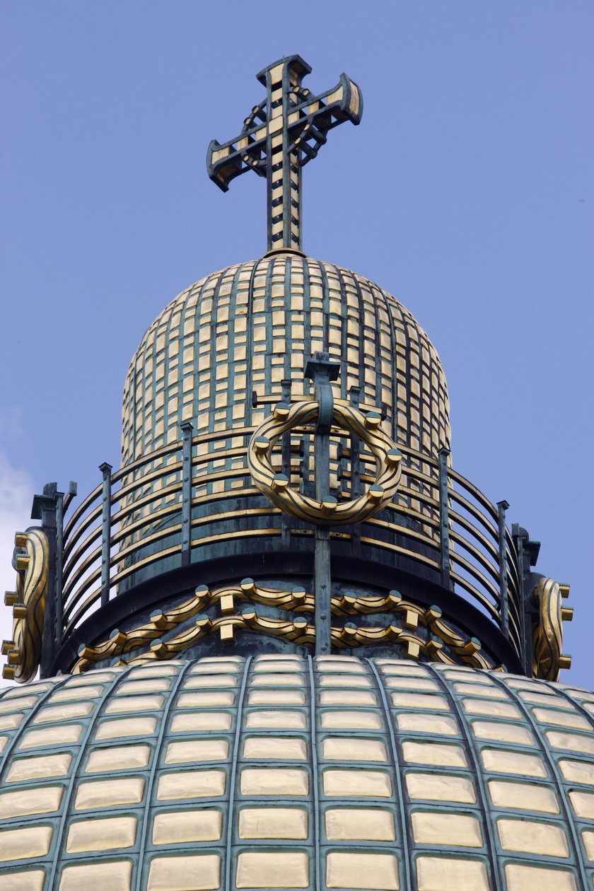 Am Steinhof (Kościół Św. Leopolda) - kopuła kościoła, Wiedeń, Austria (zdjęcie) autorstwa Otto Wagner