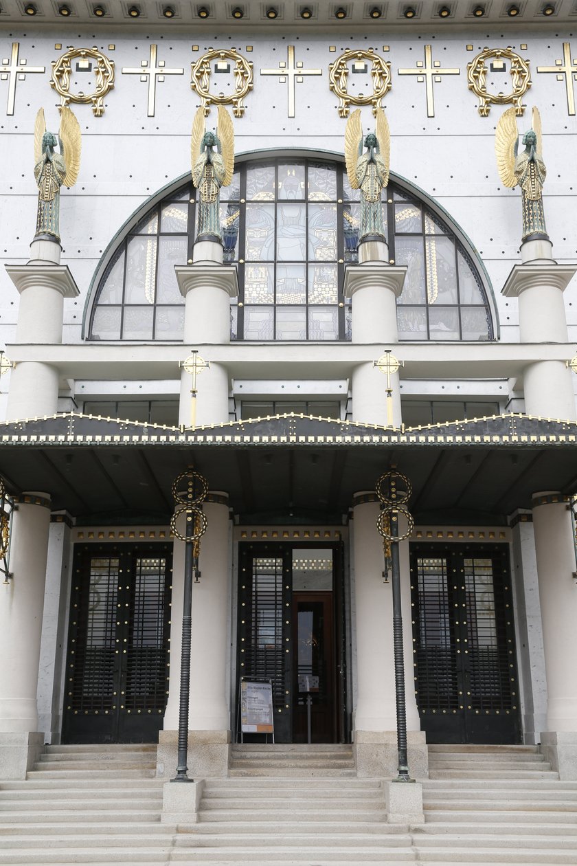Kościół Am Steinhof (kościół Leopld) projektu Otto Wagnera, Wiedeń, Austria (zdjęcie) autorstwa Otto Wagner