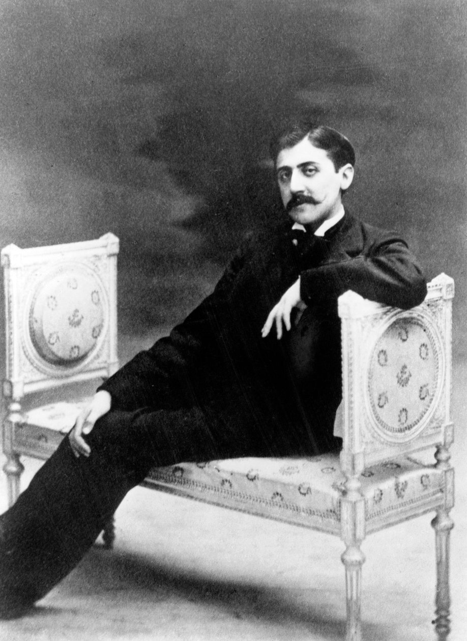 Francuski pisarz Marcel Proust (1871-1922) ok. 1895, fot. Otto Wegener (zdjęcie czarno-białe) autorstwa Otto Wegener
