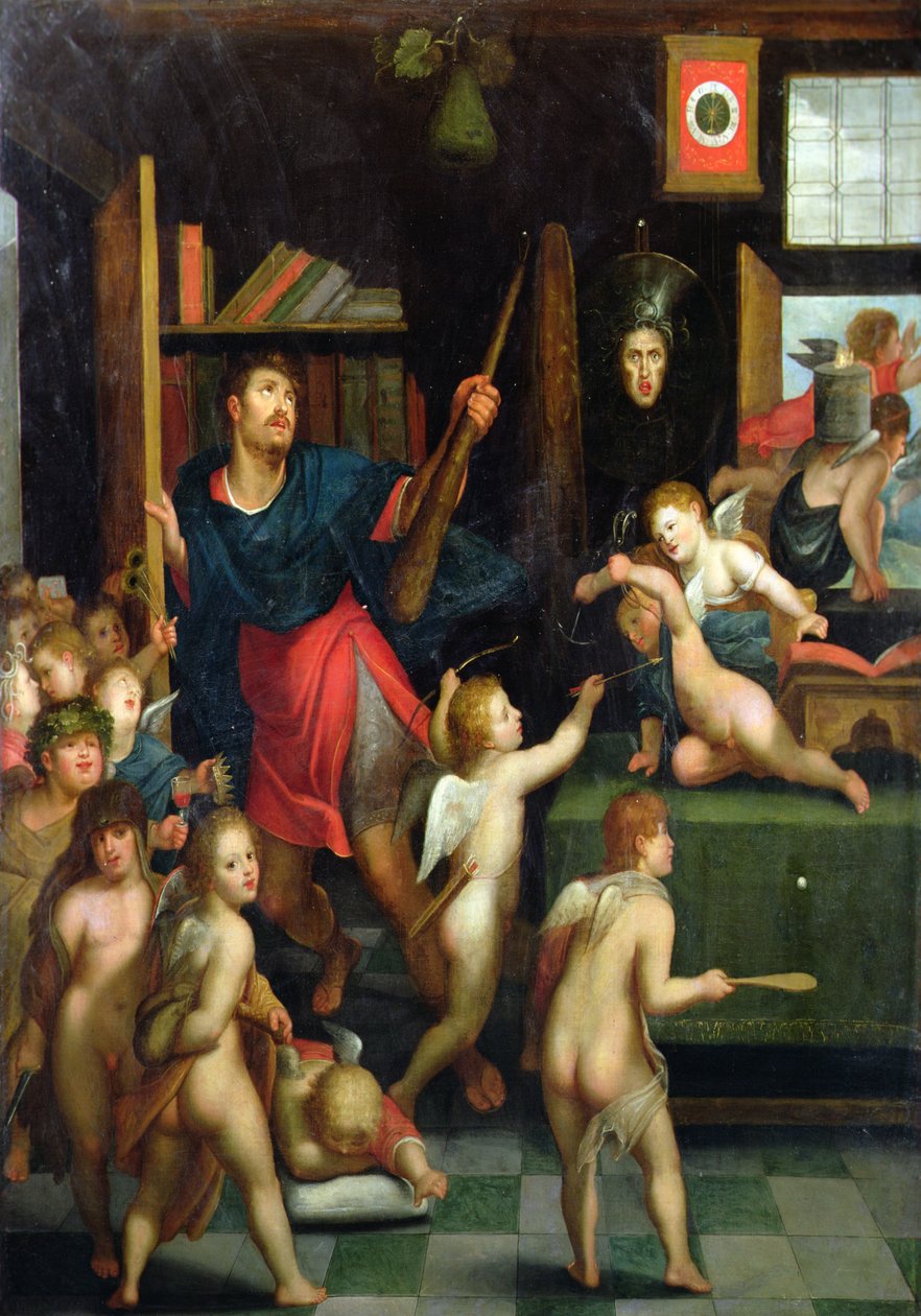 Alegoria wyboru Herkulesa (olej na płótnie) autorstwa Otto van (circle of) Veen
