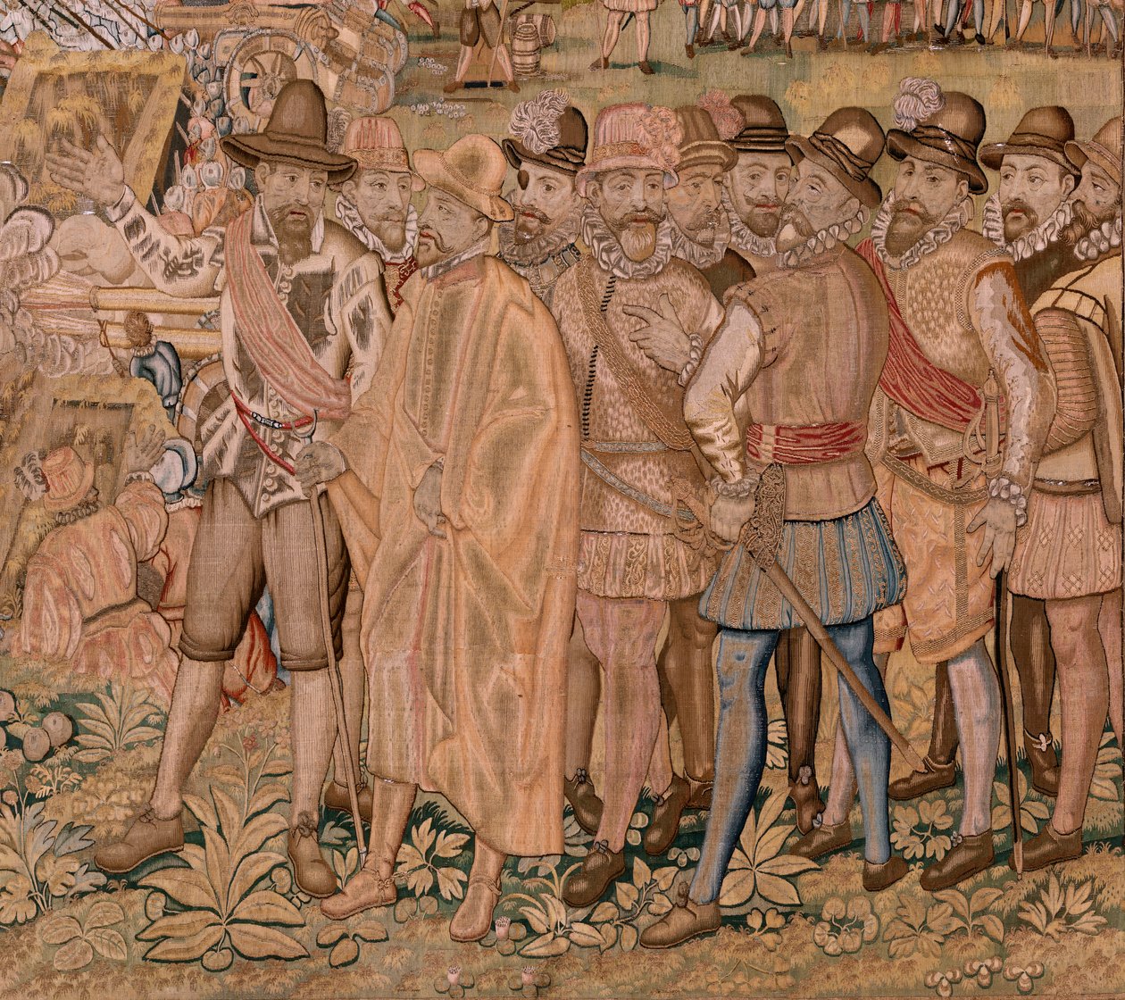 Flamandzki gobelin. Seria Triumfy i bitwy arcyksięcia Alberta. Zdobycie miasta Hulst (Toma de la Plaza de Hulst). Siódmy gobelin w serii. Model Otto van Veen i Hans I Snellinck. Manufaktura Martin Reynbouts, Bruksela autorstwa Otto van Veen