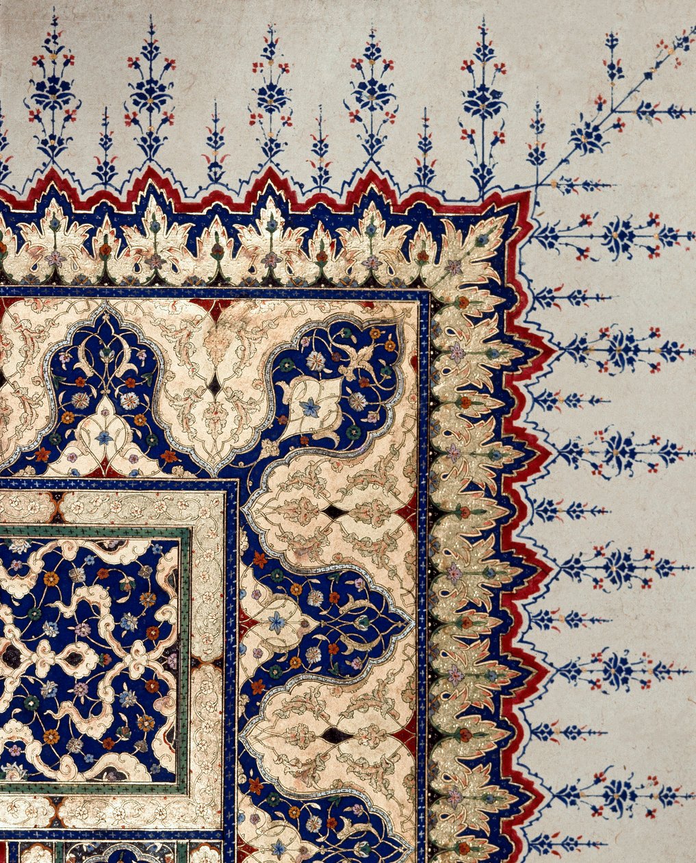 Sztuka osmańska: fragment strony kodeksu B 373, miniatura. 16 wiek. Stambuł, Biblioteka Muzeum Topkapi Sarayi autorstwa Ottoman School