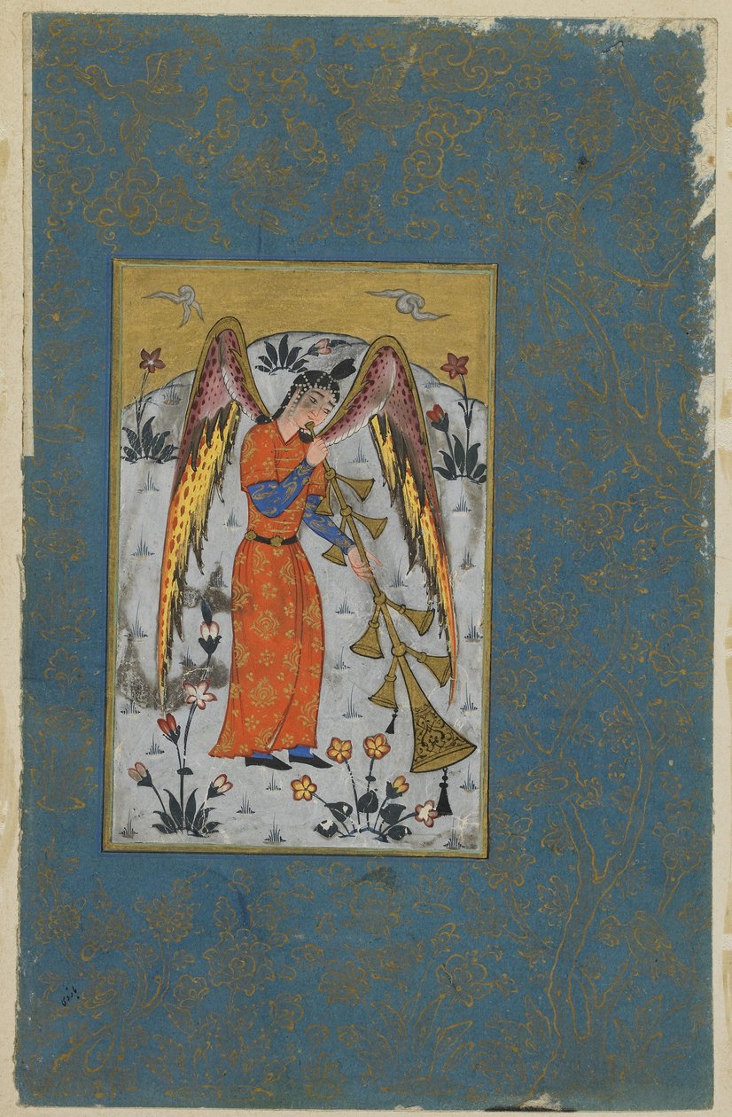 Anioł Israfil, ok. 1580-90 autorstwa Ottoman School