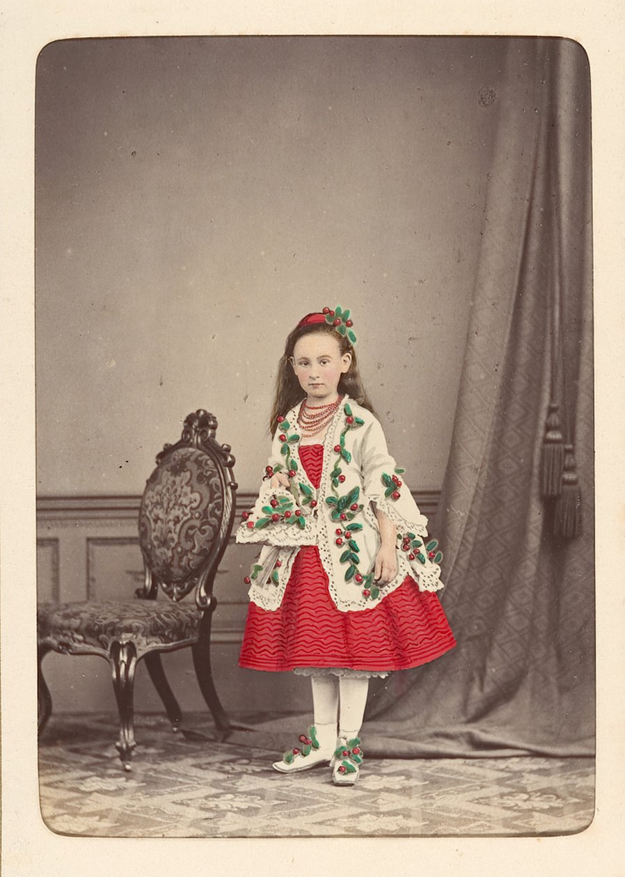 Album rodzinny Follett dzieci w kostiumach na bal przebierańców, ca. 1880. autorstwa Owen Angel