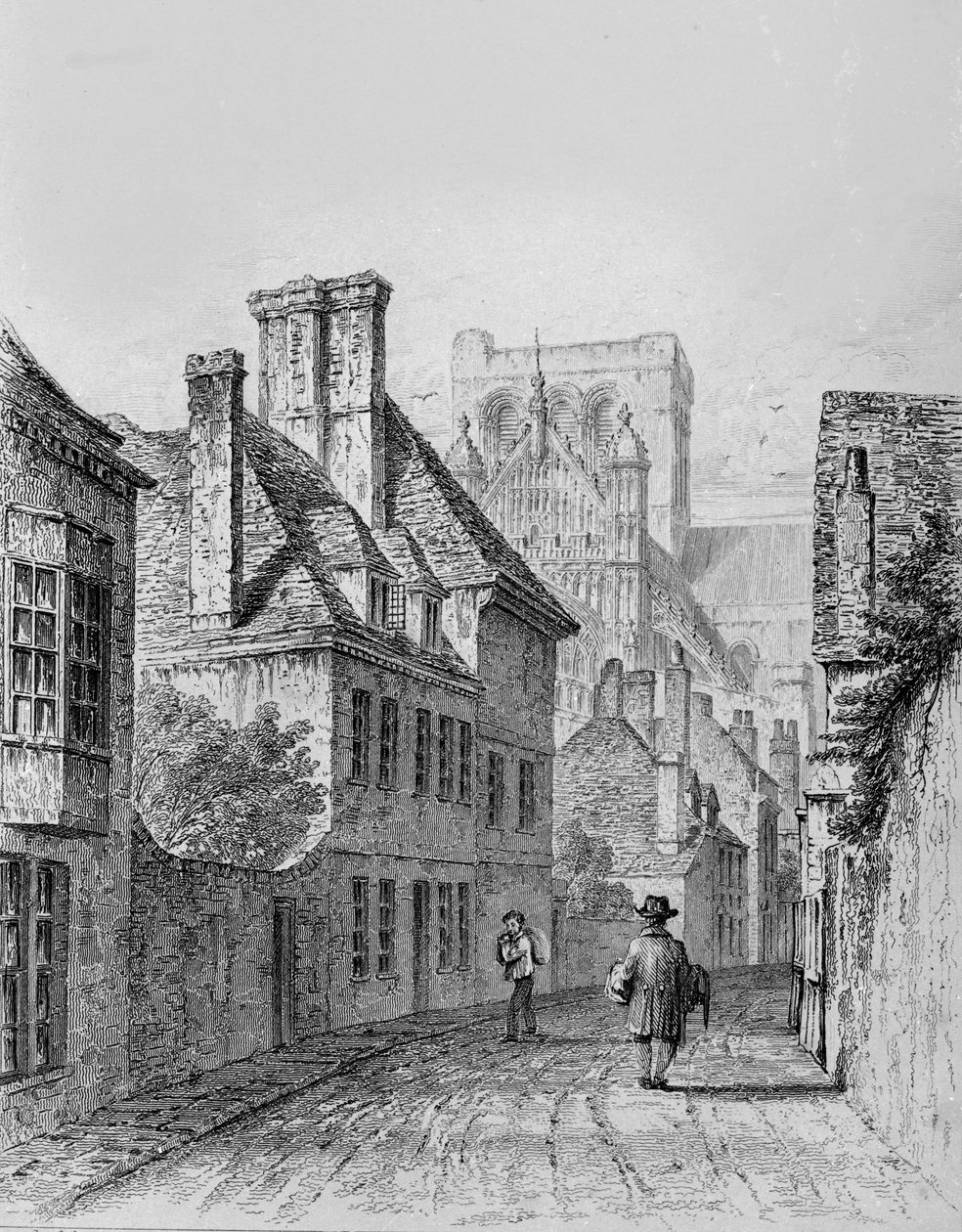 Colebrook Street Winchester, c.1830 autorstwa Owen Brown Carter