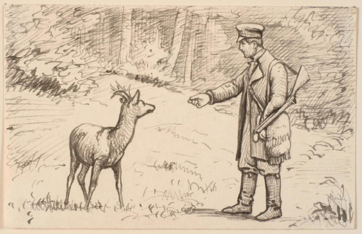 Spotkanie w lesie autorstwa P.C. Skovgaard