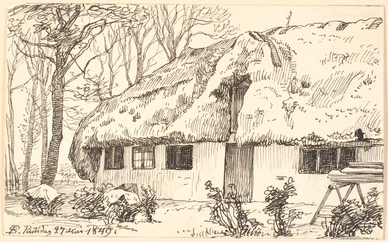 Zadaszony dom na Læsø autorstwa P.C. Skovgaard