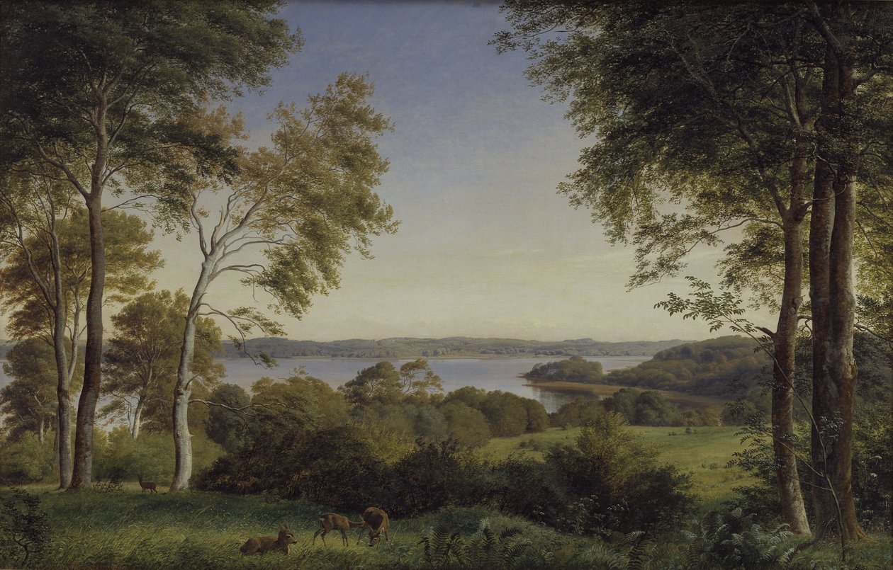 Widok na Skarre Sø autorstwa P.C. Skovgaard