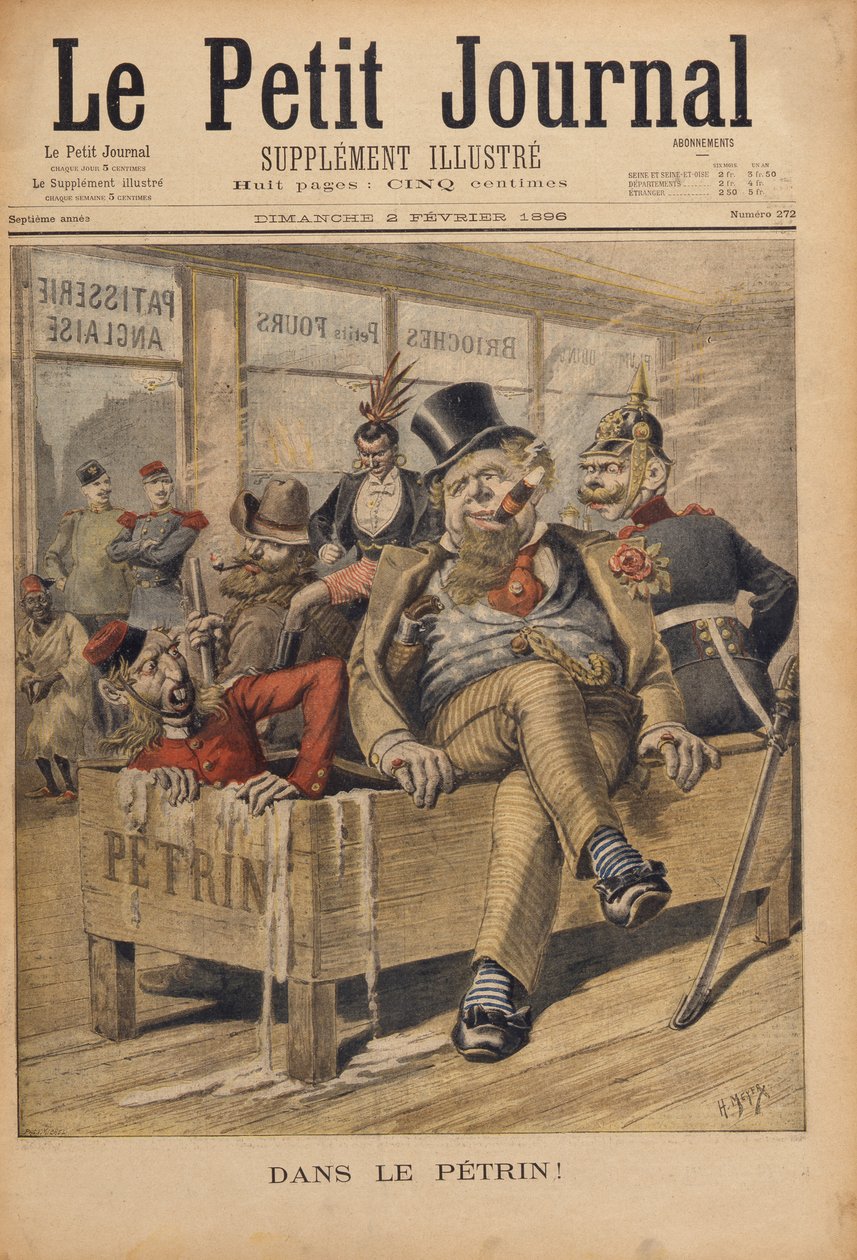 W bałaganie!, ilustracja z Le Petit Journal, grawerowana przez Henri Meyera (1844-91) 2 lutego 1896 autorstwa P.H.G.V. Michel