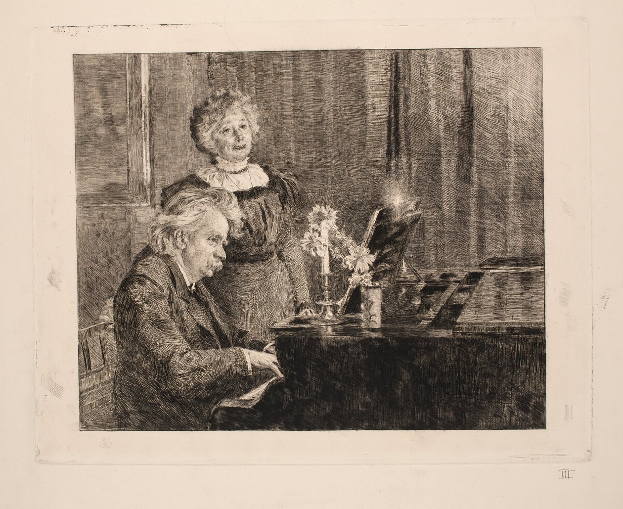 Edvard i Nina Grieg przy fortepianie autorstwa Peder Severin Krøyer