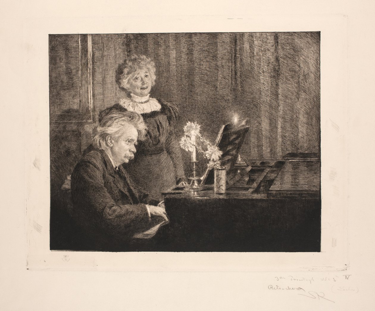 Edvard i Nina Grieg przy fortepianie autorstwa Peder Severin Krøyer