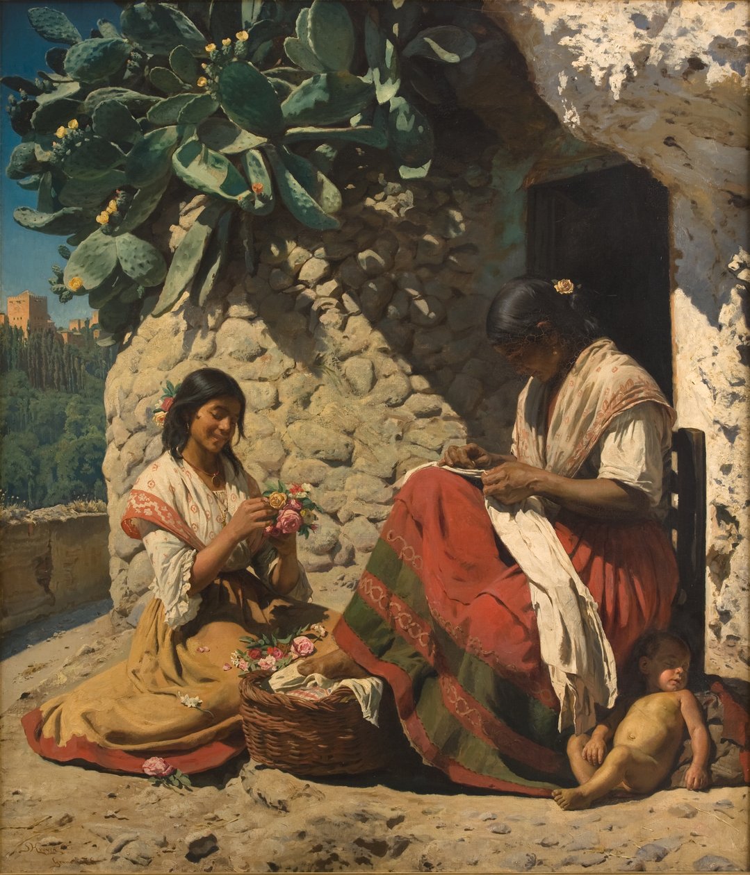 Dwie Cyganki przed domem. Hiszpania autorstwa Peder Severin Krøyer