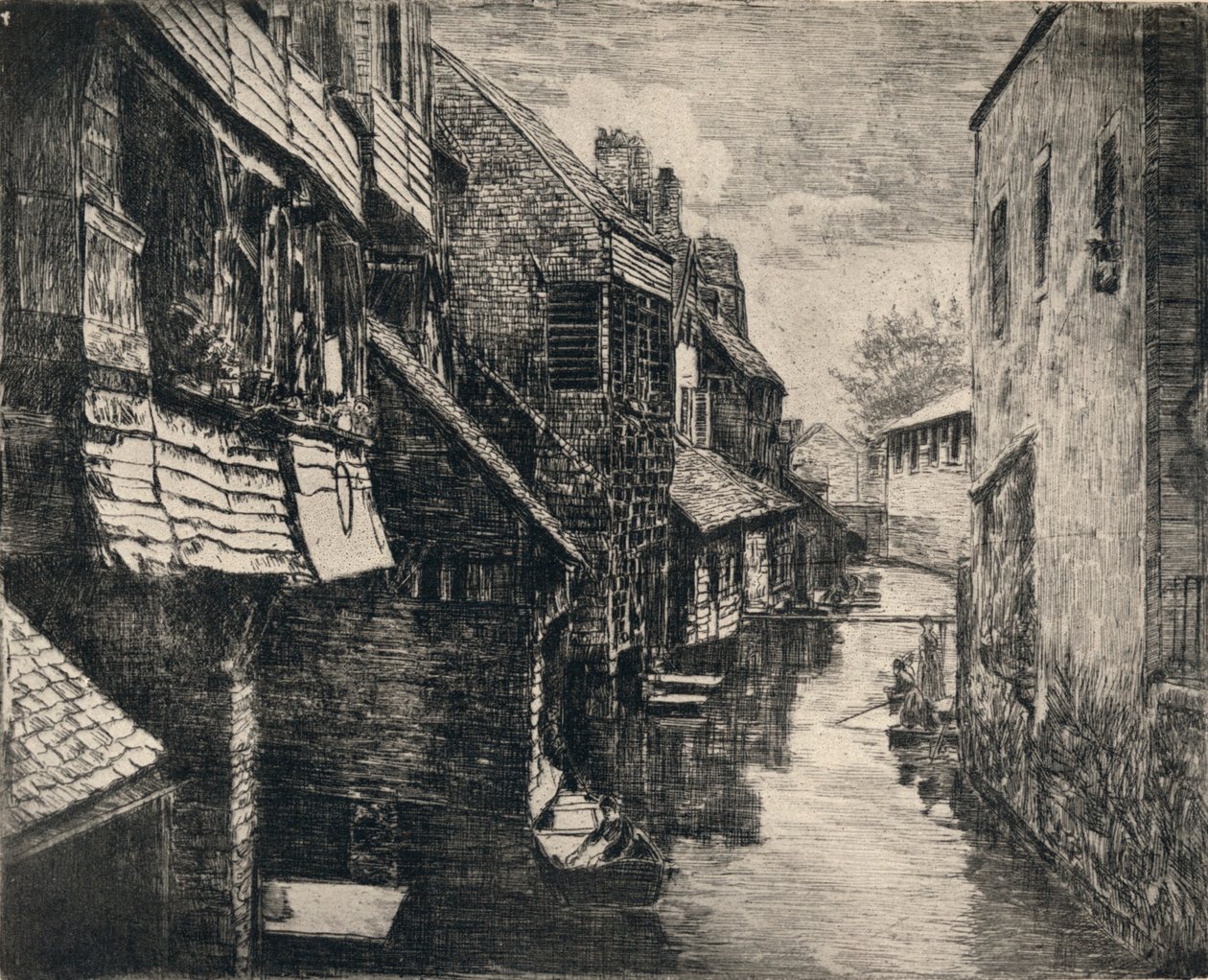 „Rzeka Bievre w Gentilly”, 1915 autorstwa P Roy