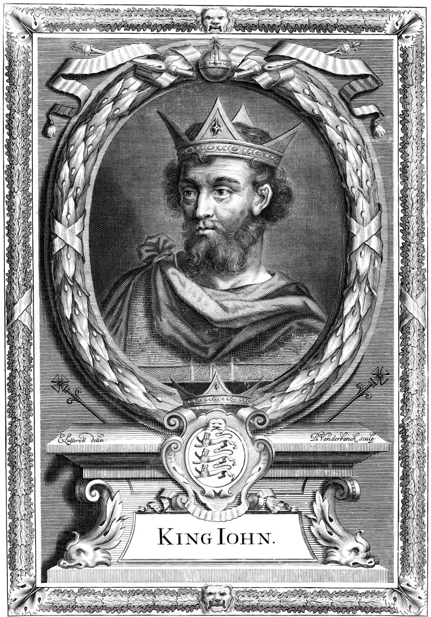 Król Anglii Jan z XVII wieku. autorstwa P. Vanderbanck