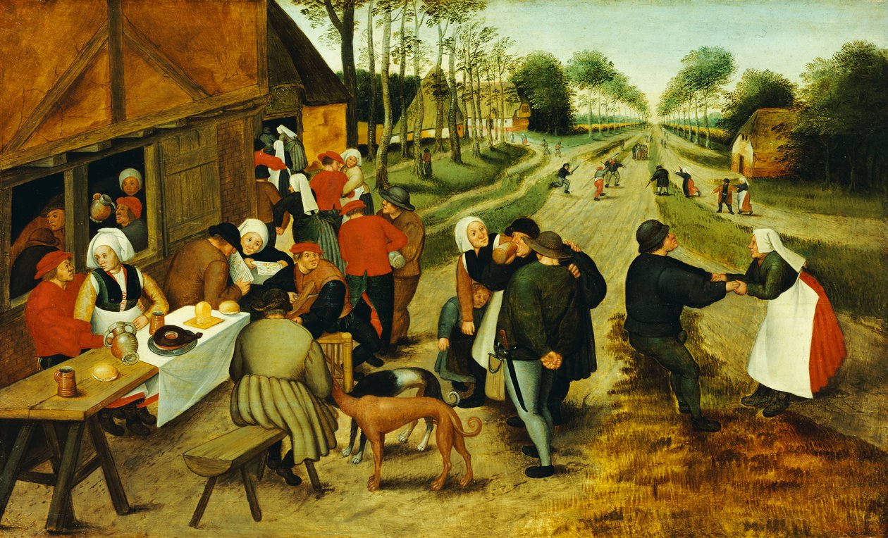 Chłopi w przydrożnej karczmie autorstwa P. the Younger Brueghel