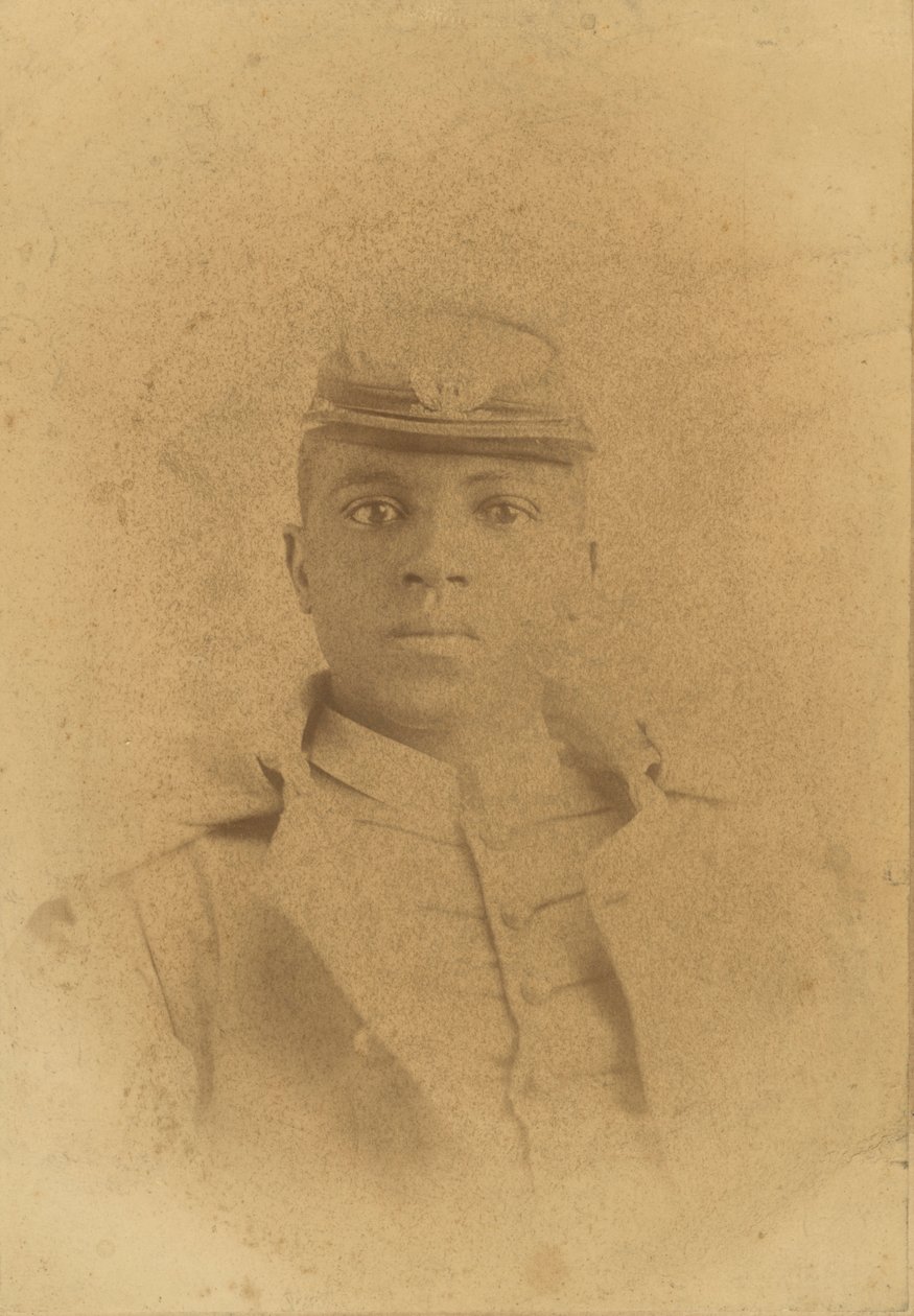 Karta gabinetowa pułkownika Charlesa Younga jako kadeta w West Point, 1889. autorstwa Pach Bros