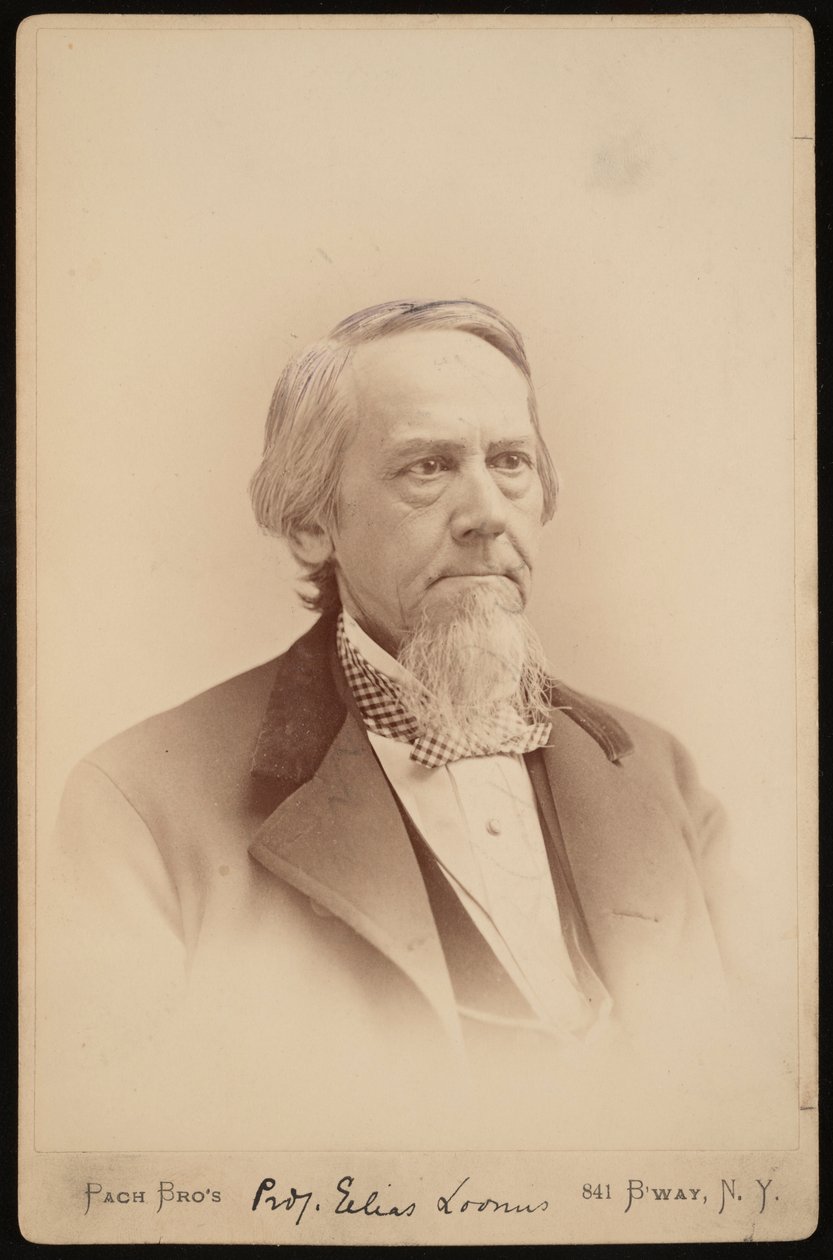 Portret Eliasa Loomisa 1811-1889, w latach 1883-1889. autorstwa Pach Bros