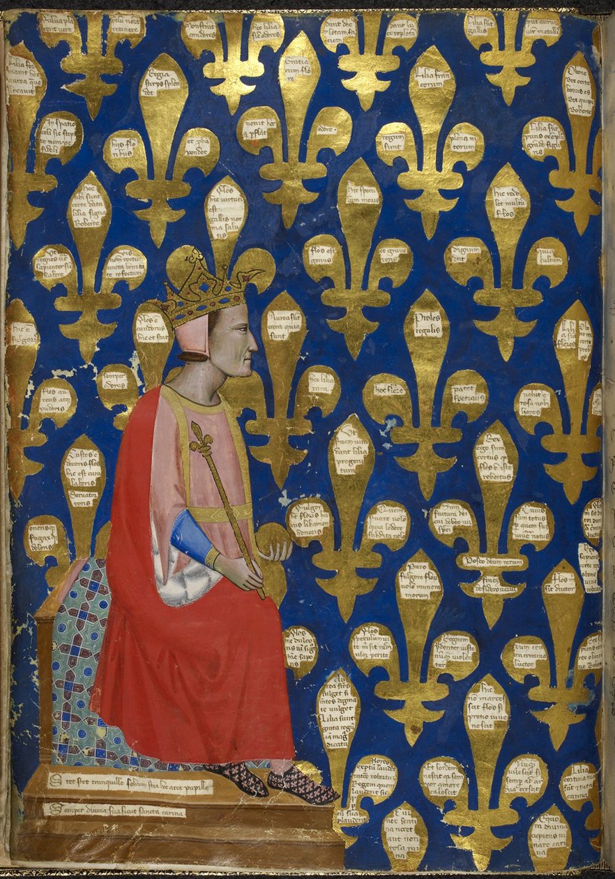 Robert z Anjou Od Reżyseria Carmina przez Convenevole da Prato autorstwa Pacino di Buonaguida
